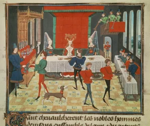 Tafelservice einer Dame von Qualität, aus dem Renaud de Montauban Zyklus